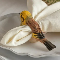 Graham & Green Table Cloths & Napkins|Table Cloths & Napkins<Yellowhammer Bird Napkin Ring