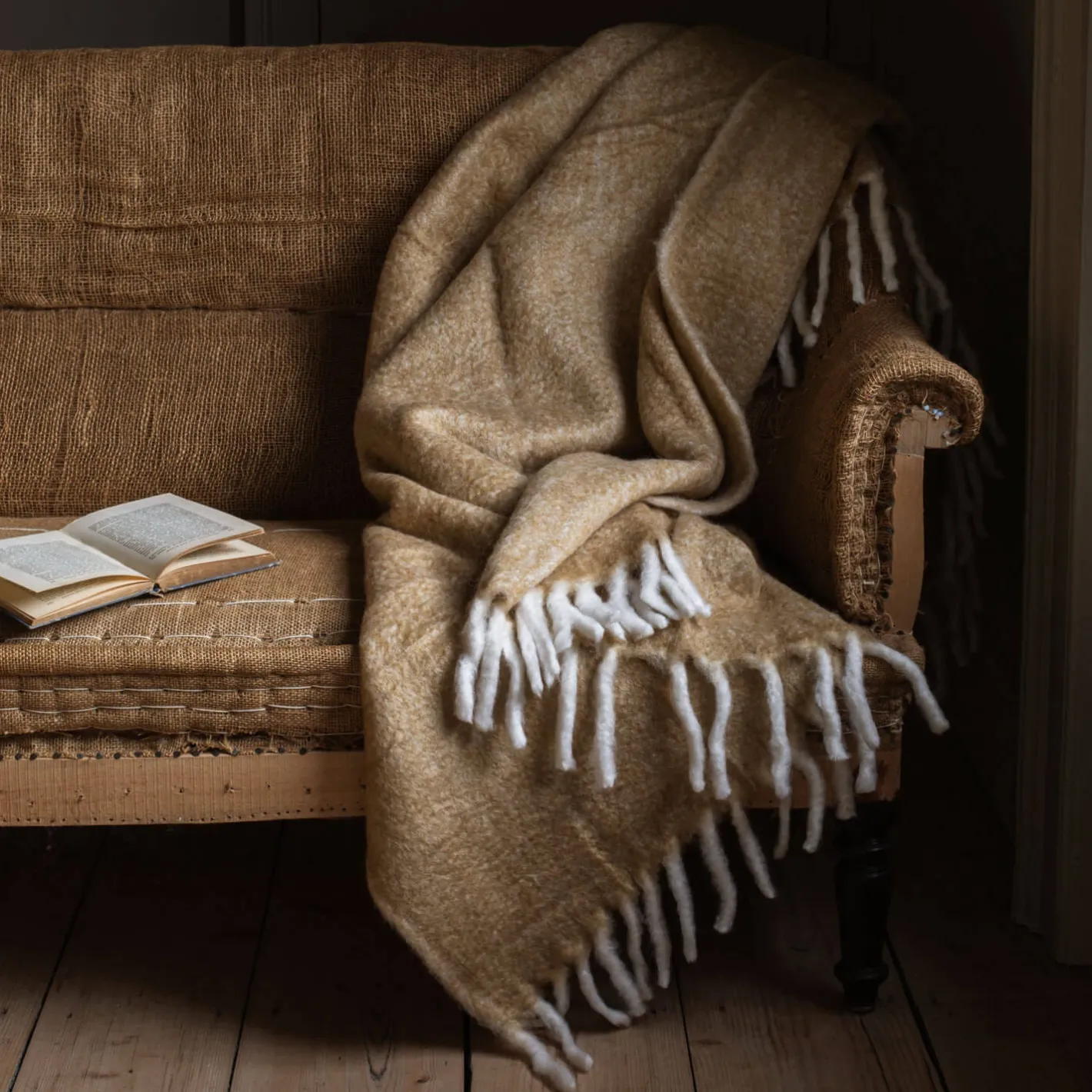 Graham & Green Sofa Throws|Throws & Blankets<Yellow Wool Blend Throw