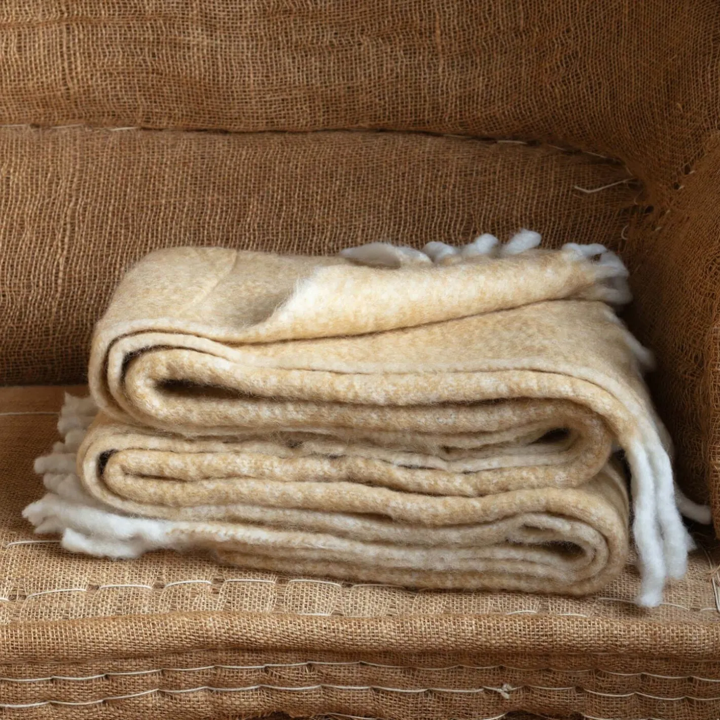 Graham & Green Sofa Throws|Throws & Blankets<Yellow Wool Blend Throw