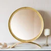 Graham & Green Round Mirrors|Table Mirrors<Zander Small Gold Table Mirror
