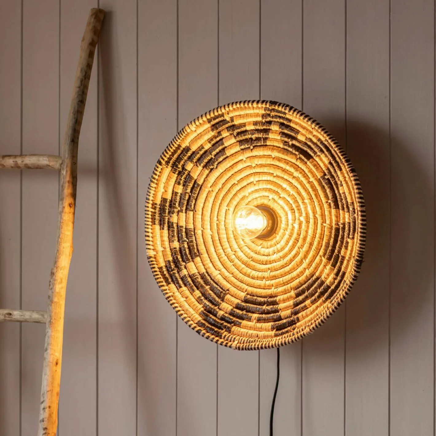 Graham & Green Wall Lights & Sconces<Zig Zag Seagrass Wall Light